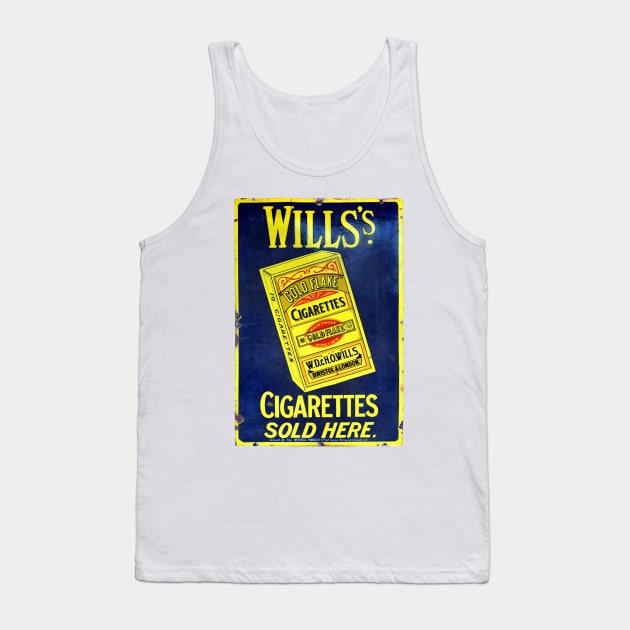 Wills Cigarettes vintage enamel advertising sign Tank Top by JonDelorme